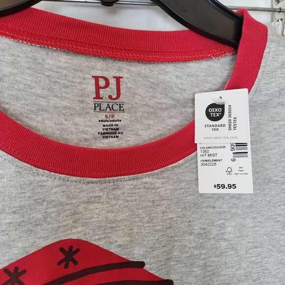 NEW 2 Pairs Glow in Dark Santa Adult Christmas Pajamas Unisex Children's Place - Picture 4 of 8